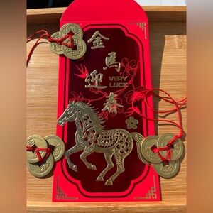 Year of the Horse 2026 Money Luck Envelope 3 Feng Shui Coins Bundle